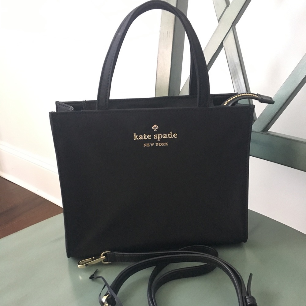 Kate Spade Watson Lane Sam Black Nylon Satchel